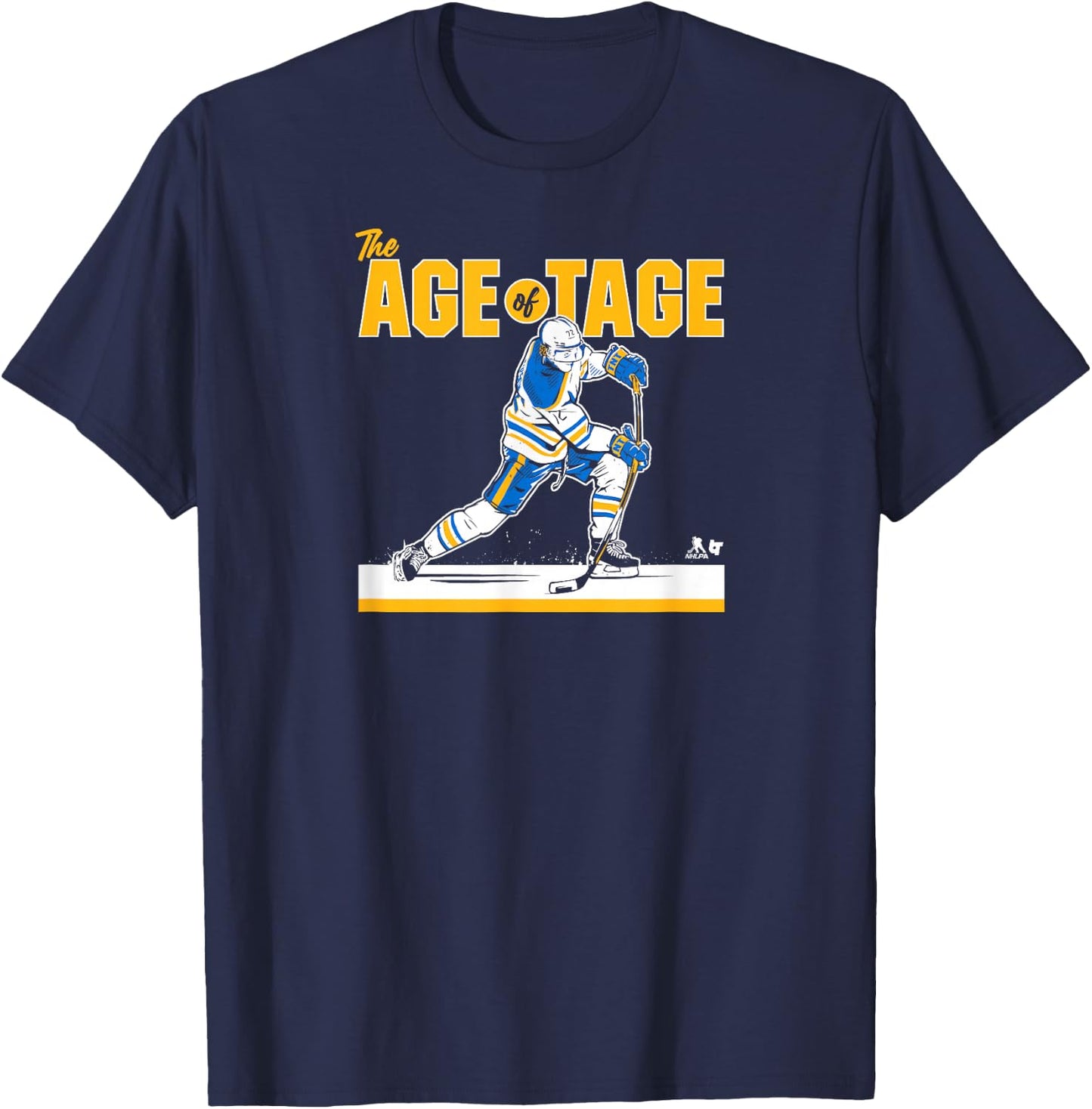 BreakingT Tage Thompson - The Age of Tage - Buffalo Hockey T-Shirt - T-Shirt | Navy