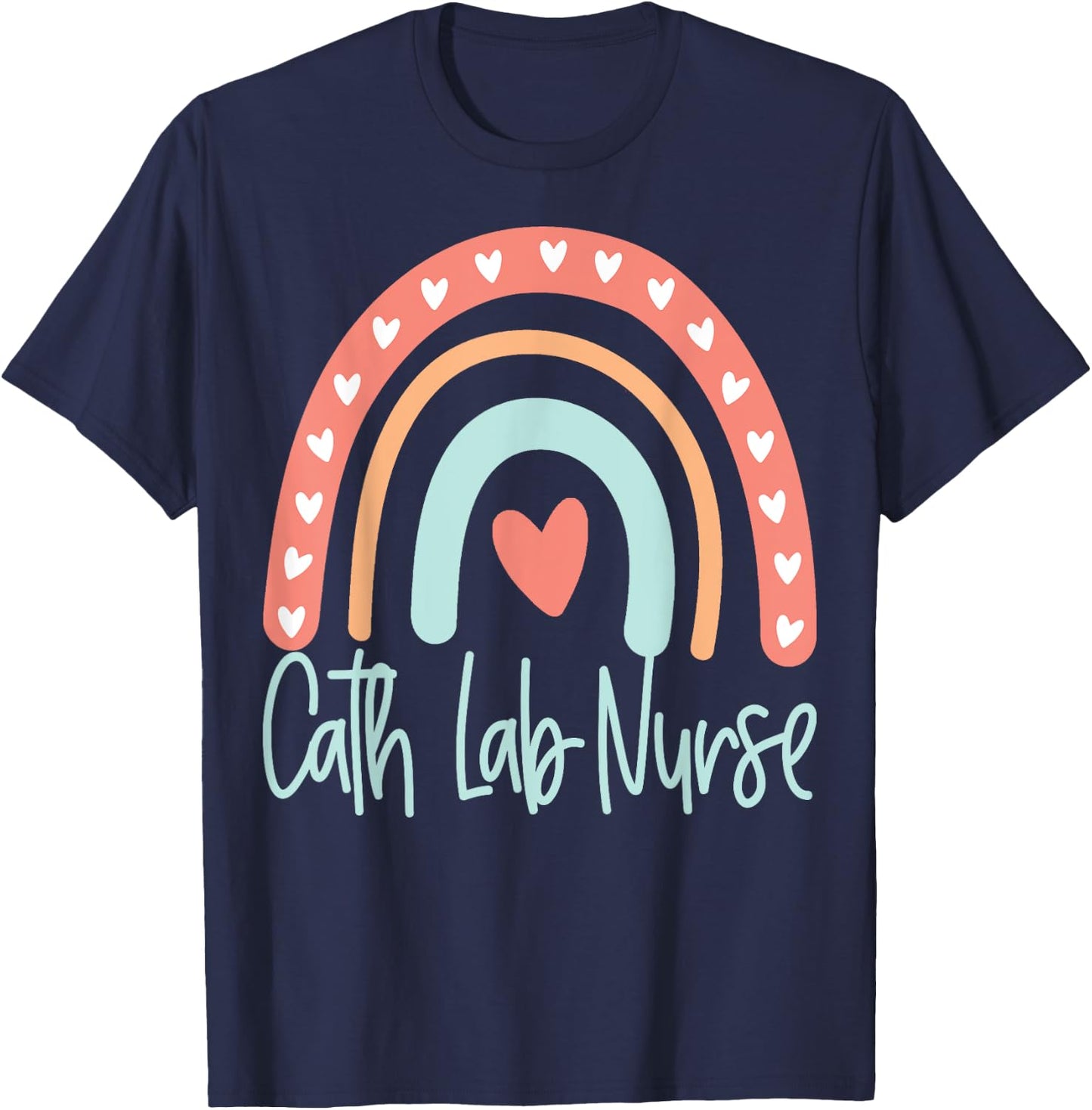 Cardiac Nurse Cath Lab Nursing T-Shirt - T-Shirt | Navy
