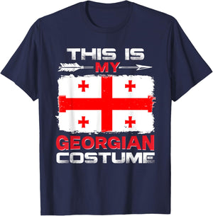 This Is My Georgian Costume Georgia T-Shirt - T-Shirt | Navy