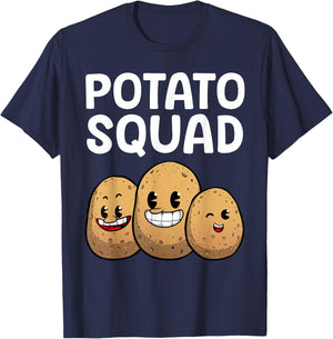 Cute Potato Novelty Women Kid Adult Gag Potato Lover T-Shirt - T-Shirt | Navy