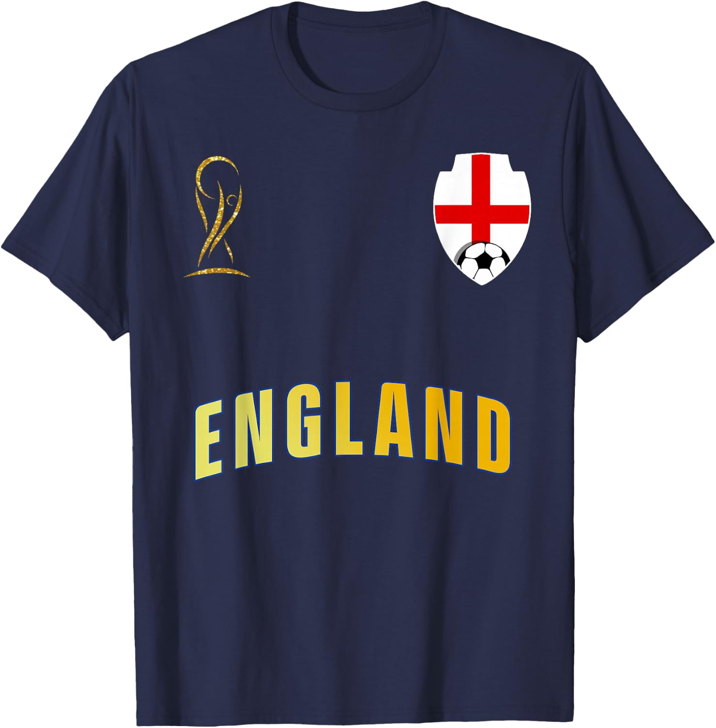 Retro England Flag English Pride Lovers T-Shirt - T-Shirt | Navy