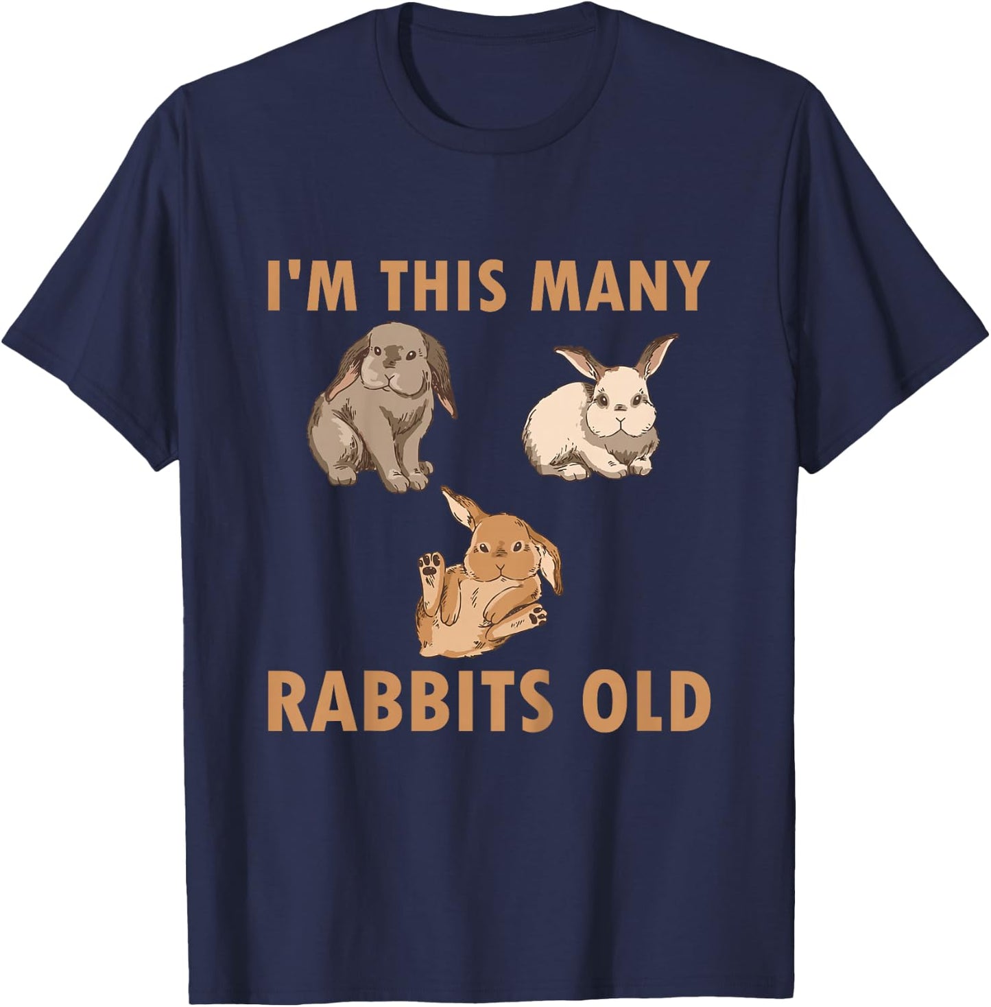 Kids 3 Year Old Bunny Rabbits Old 3rd Birthday T-Shirt - T-Shirt | Navy