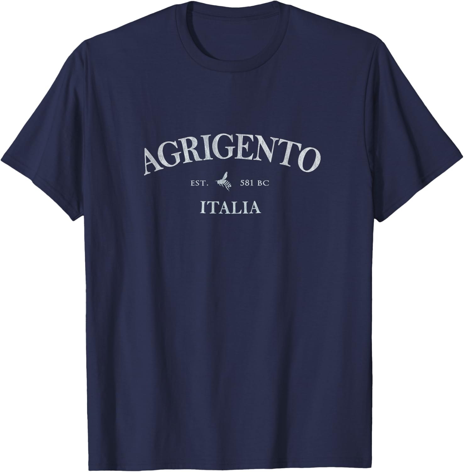 Agrigento Italy | Agrigento Sicily Italia Graphic Print T-Shirt - T-Shirt | Navy