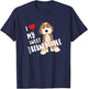 I Love My Sweet Darling Bernedoodle Dog Funny Cute Heart T-Shirt - T-Shirt | Navy