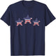 USA Patriotic Stars American Flag America Cute 4th Of July T-Shirt - T-Shirt | Navy