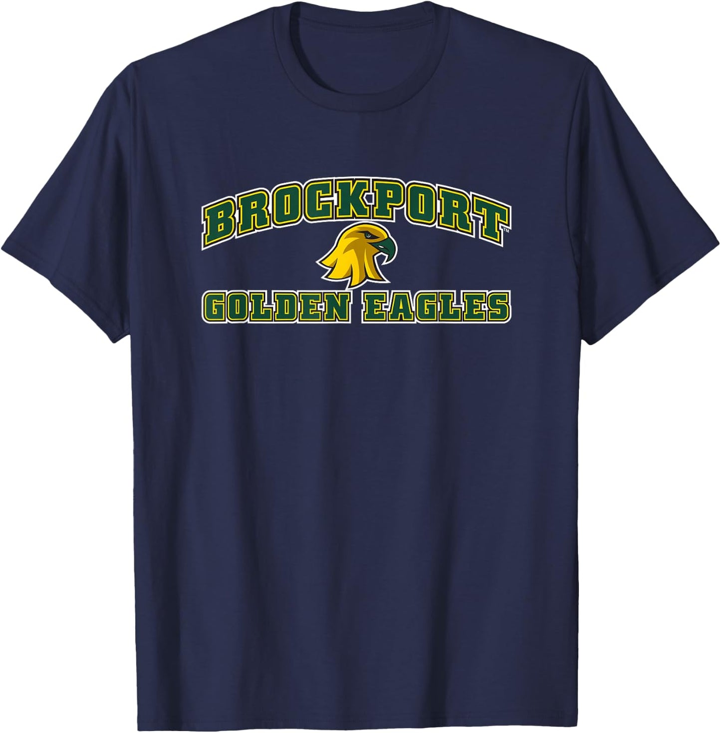SUNY Brockport Golden Eagles Stacked Logo T-Shirt - T-Shirt | Navy
