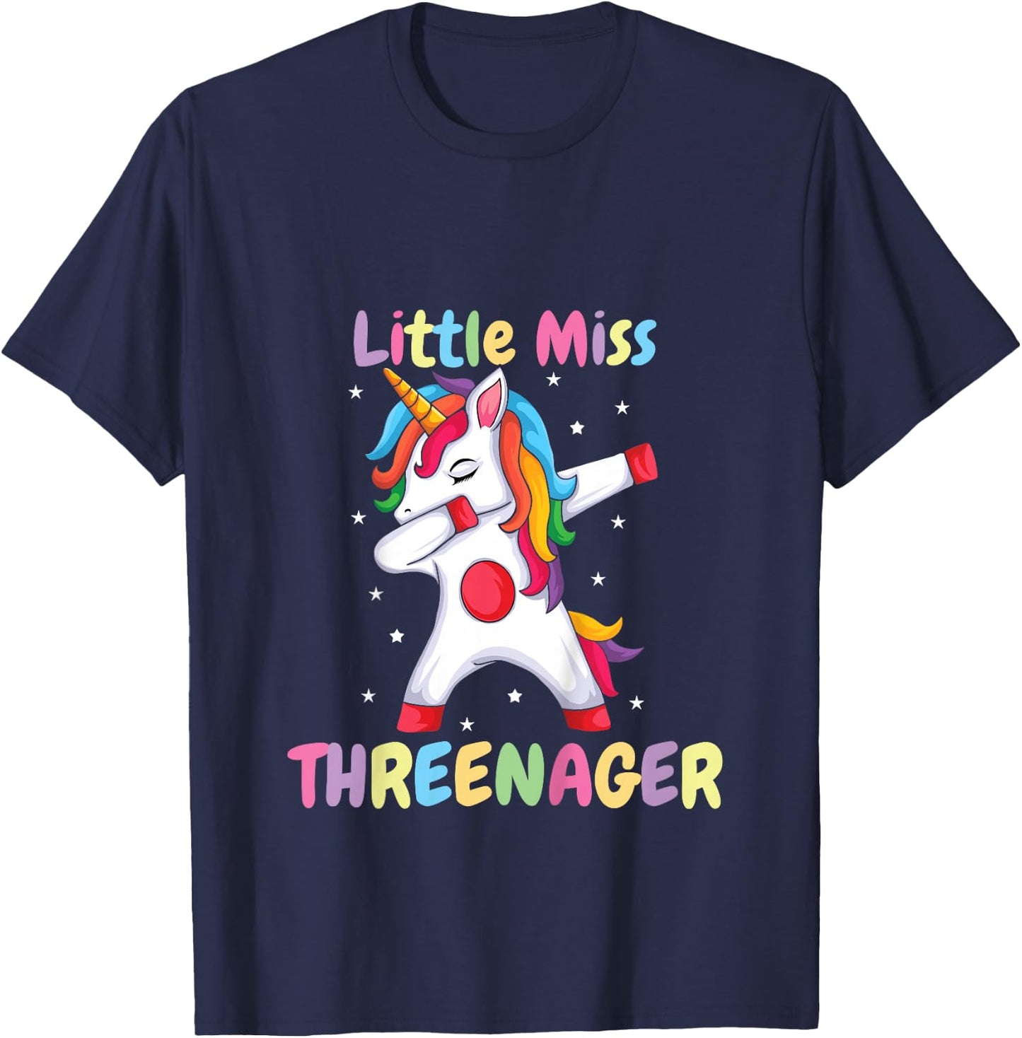 Kids Little Mister Threenager Birthday 3 Years T-Shirt - T-Shirt | Navy
