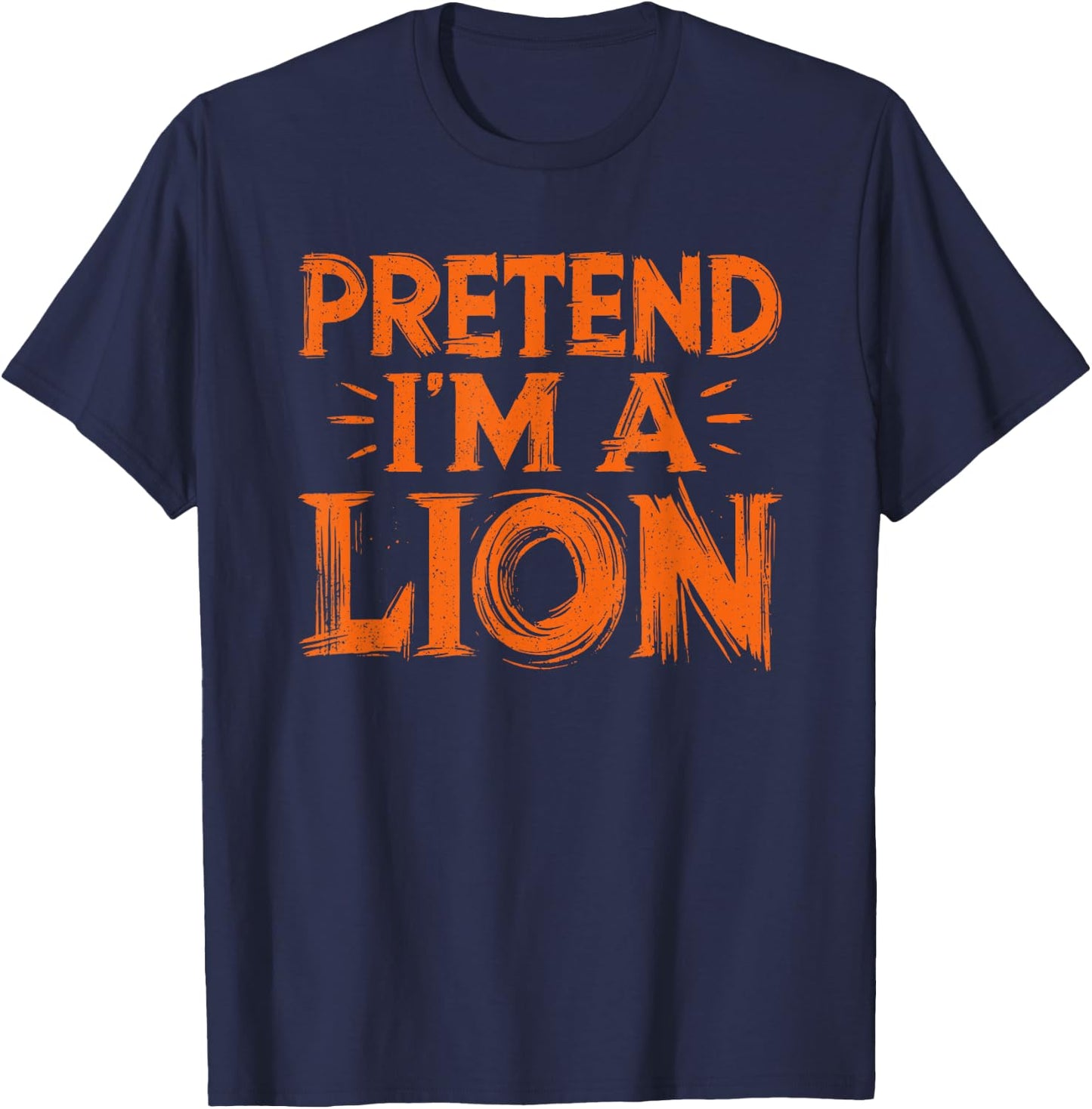 Pretend I'm A Lion Shirt Kids DIY Easy Halloween Costume T-Shirt - T-Shirt | Navy