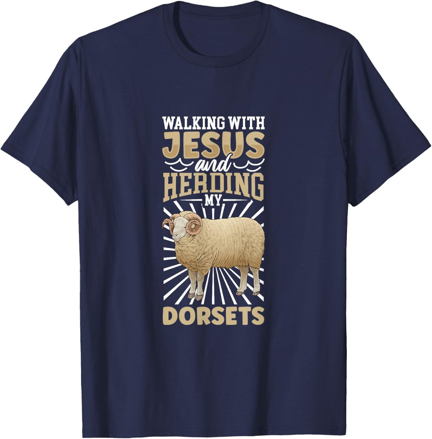 Jesus and sheep - Dorset T-Shirt - T-Shirt | Navy