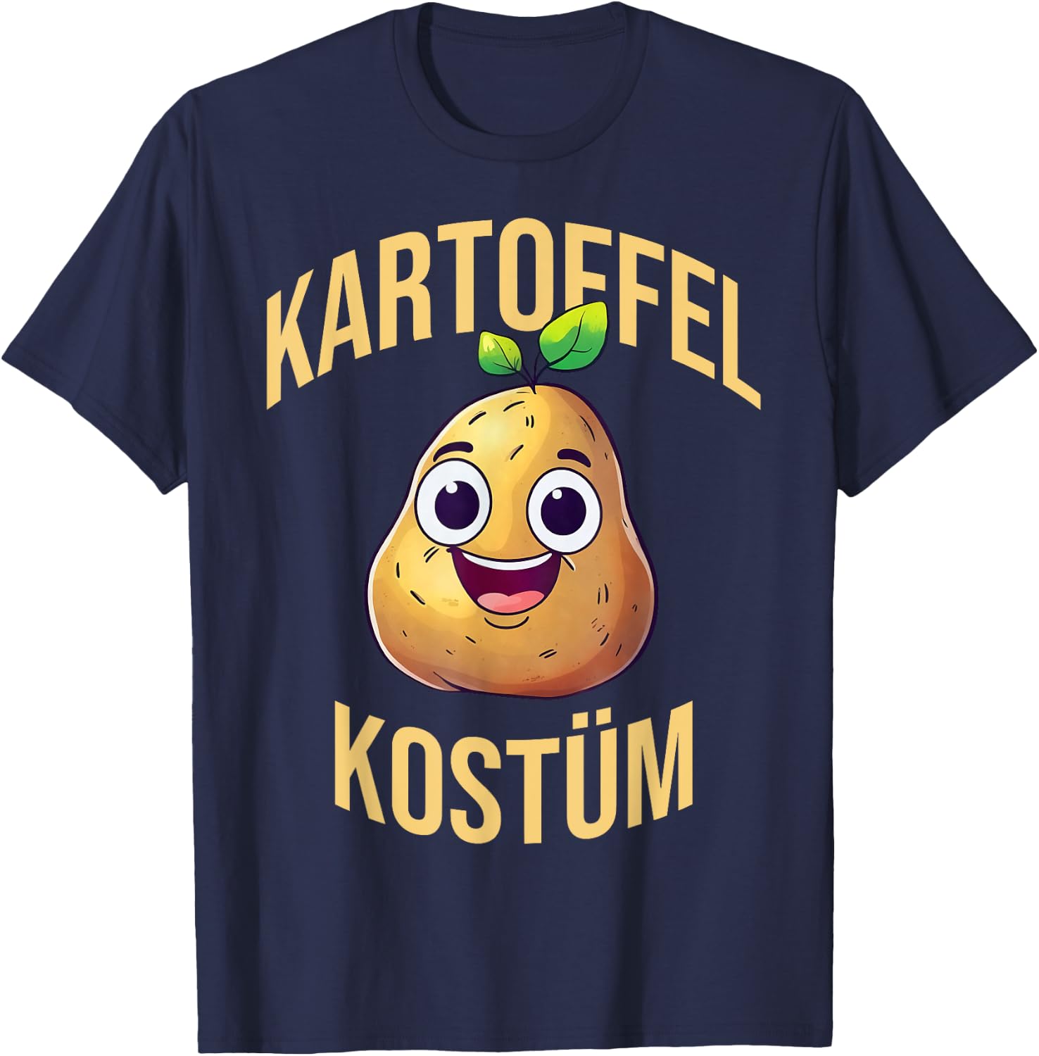 Potato Costume Carnival Vegetable Costume Adults Children , black T-Shirt - T-Shirt | Navy