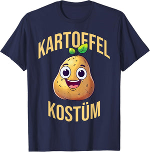 Potato Costume Carnival Vegetable Costume Adults Children , black T-Shirt - T-Shirt | Navy
