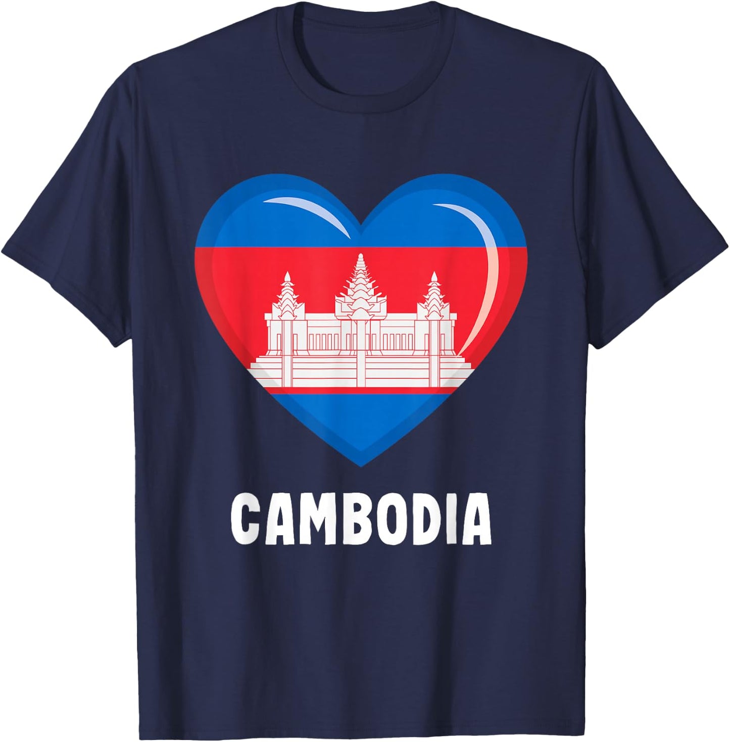 Cambodia Cambodia Flag T-Shirt - T-Shirt | Navy