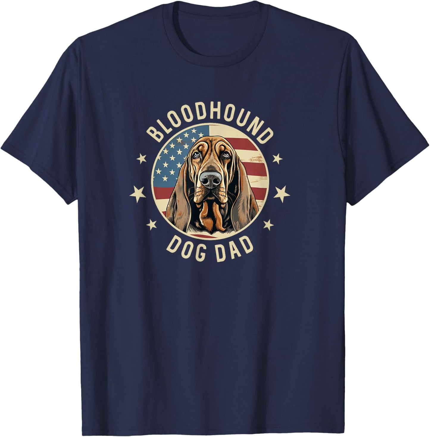 Bloodhound Gifts , Bloodhound Dog Dad T-Shirt - T-Shirt | Navy