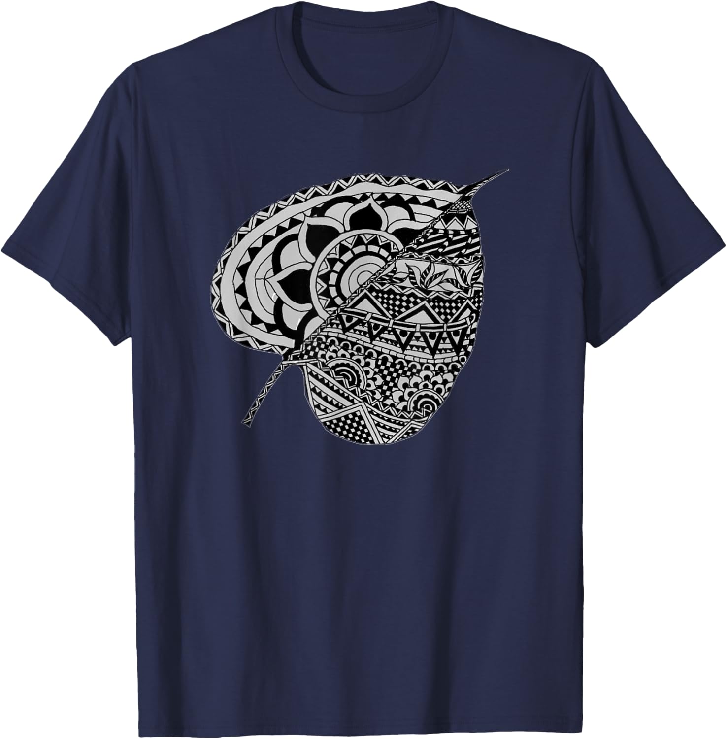 Peepal Leaf T-Shirt - T-Shirt | Navy