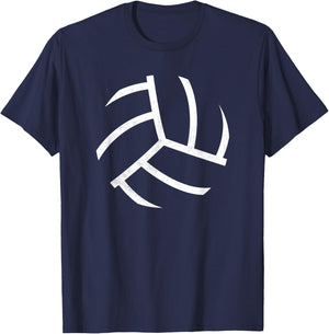 Volley Ball Apparel Classic Fit Black Modern Volleyball Graphic T-Shirt - T-Shirt | Navy