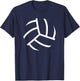 Volley Ball Apparel Classic Fit Black Modern Volleyball Graphic T-Shirt - T-Shirt | Navy