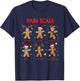 Retro Funny Pain Scale Gingerbread Nurse Christmas Nursing T-Shirt - T-Shirt | Navy
