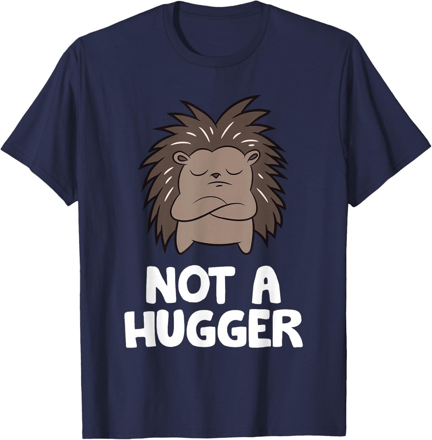 Not A Hugger Porcupine T-Shirt - T-Shirt | Navy