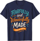 Fearfully and Wonderfully Made Psalm 139 14 - Christian T-Shirt - T-Shirt | Navy