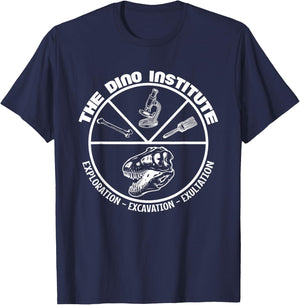 World Animal | Dinosaur Get That | Dino Institute Apparel T-Shirt - T-Shirt | Navy