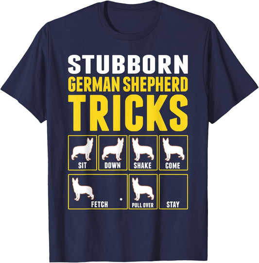 German Shepherd Dog Tricks T-Shirt - T-Shirt | Navy