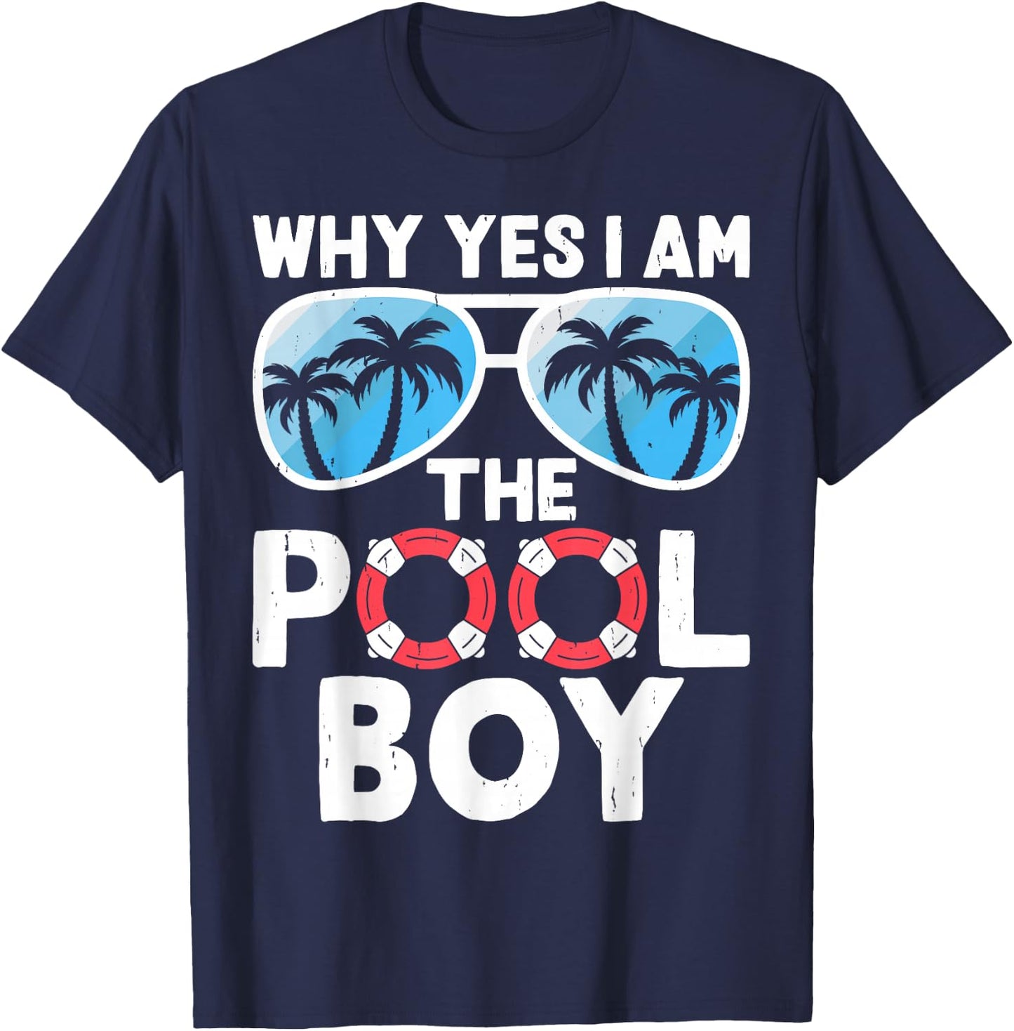 Pool Boy Swimmer Swimming Swim Team Gift Men Women Kids T-Shirt - T-Shirt | Navy