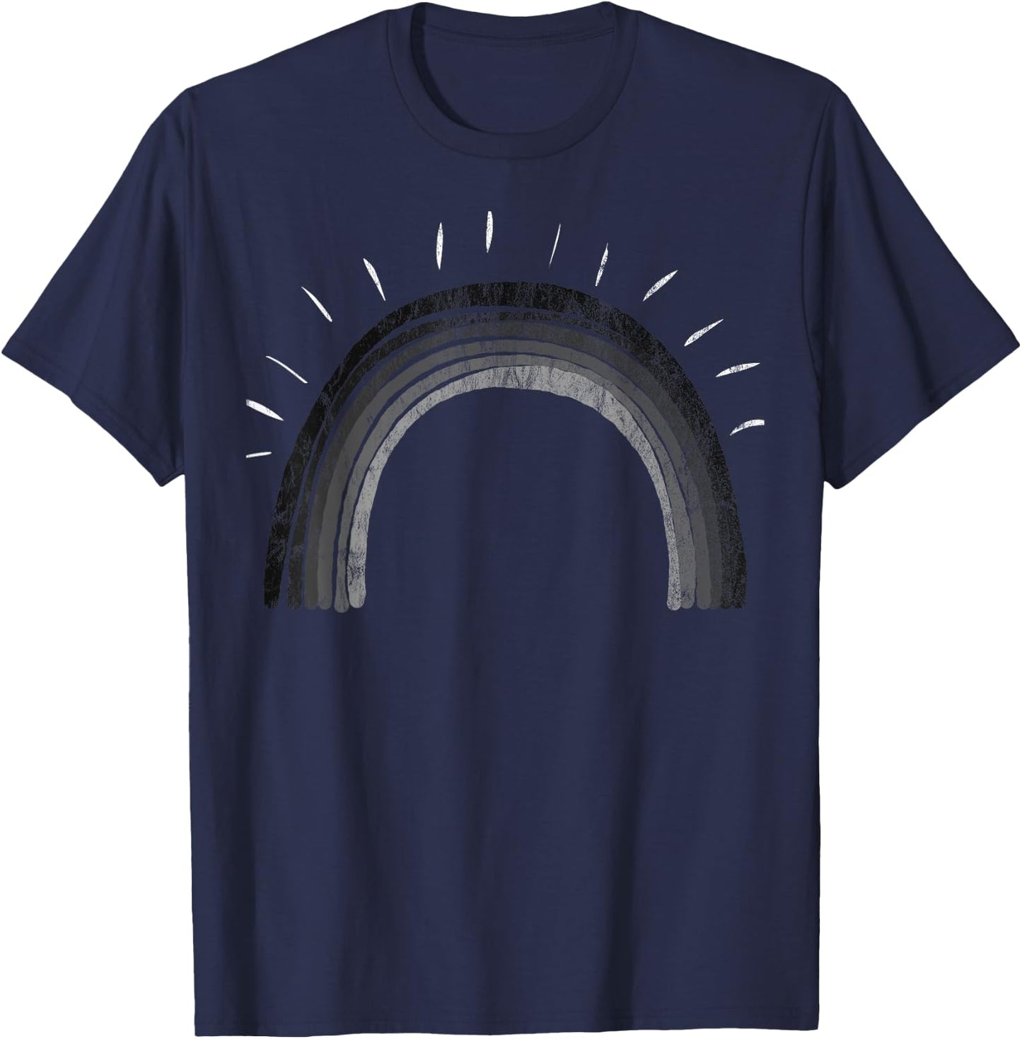 Alternative Dark Gothic Rainbow Shirt Goth Rock Apparel T-Shirt - T-Shirt | Navy
