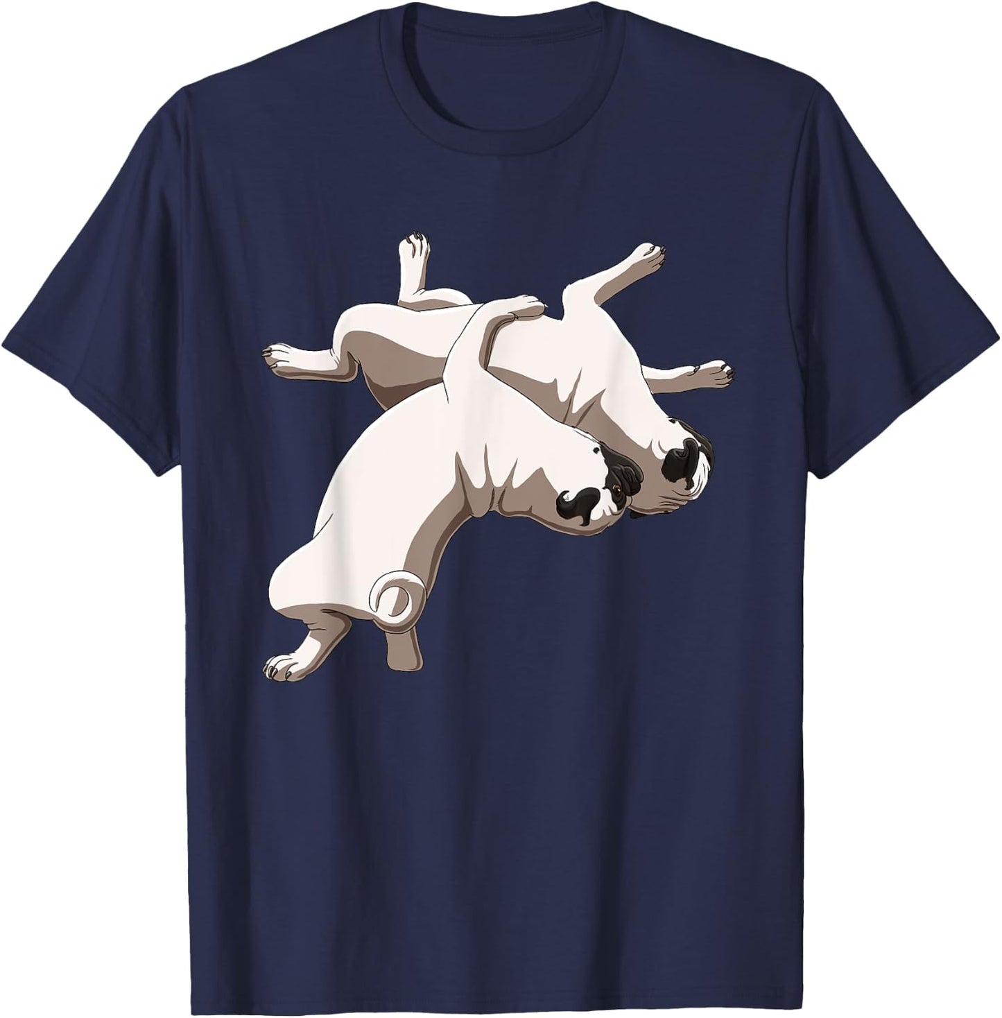 Funny Wrestling Dog Wrestler Pug Women Girls Kids T-Shirt - T-Shirt | Navy