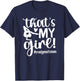That's My Girl Gymnastics Mom Of Gymnast Mama T-Shirt - T-Shirt | Navy