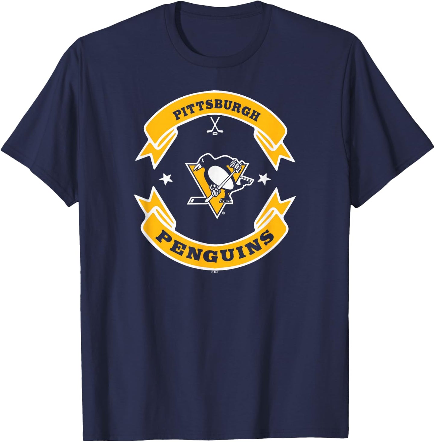 Pittsburgh Penguins Blaze Black Officially Licensed T-Shirt - T-Shirt | Navy