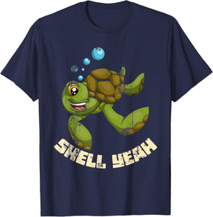 Shell Yeah Turtle T-Shirt - T-Shirt | Navy