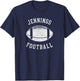 Jennings Football Distressed Vintage 80's Throwback Classic T-Shirt - T-Shirt | Navy