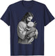 Axolotl And Jesus Christian Faith Pet Lover T-Shirt - T-Shirt | Navy