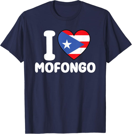 I Love Mofongo - Puerto Rican Flag Puerto Rico Lover T-Shirt - T-Shirt | Navy
