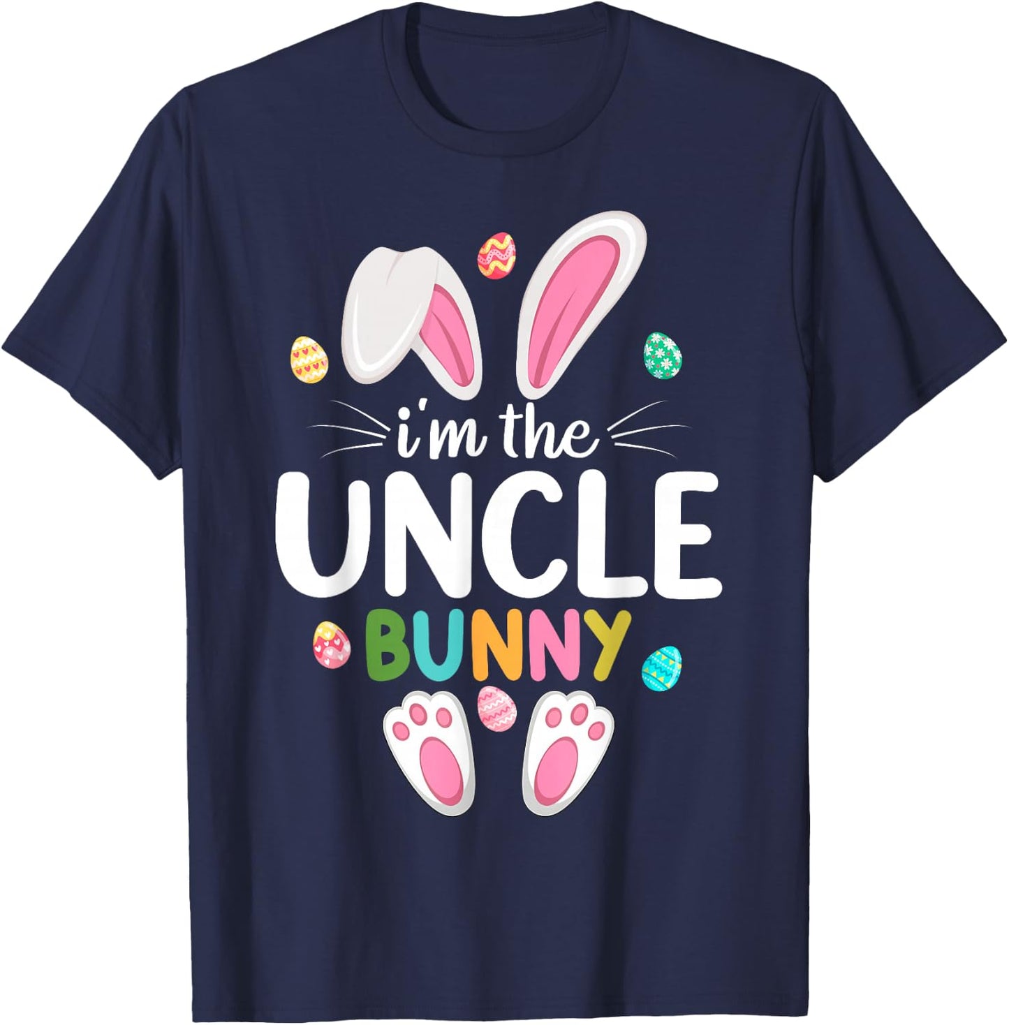 I'm The Uncle Bunny Matching Family Easter T-Shirt - T-Shirt | Navy