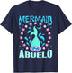 Mermaid Birthday Outfit Mermaid Party Grandpa Mermaid Abuelo T-Shirt - T-Shirt | Navy