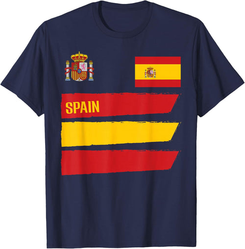 Spain Flag Espana Football Soccer Fan Men Women Kids