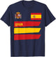 Spain Flag Espana Football Soccer Fan Men Women Kids T-Shirt - T-Shirt | Navy