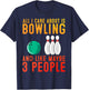 Funny Bowling Design Women Kids Bowler Bowling Lover T-Shirt - T-Shirt | Navy