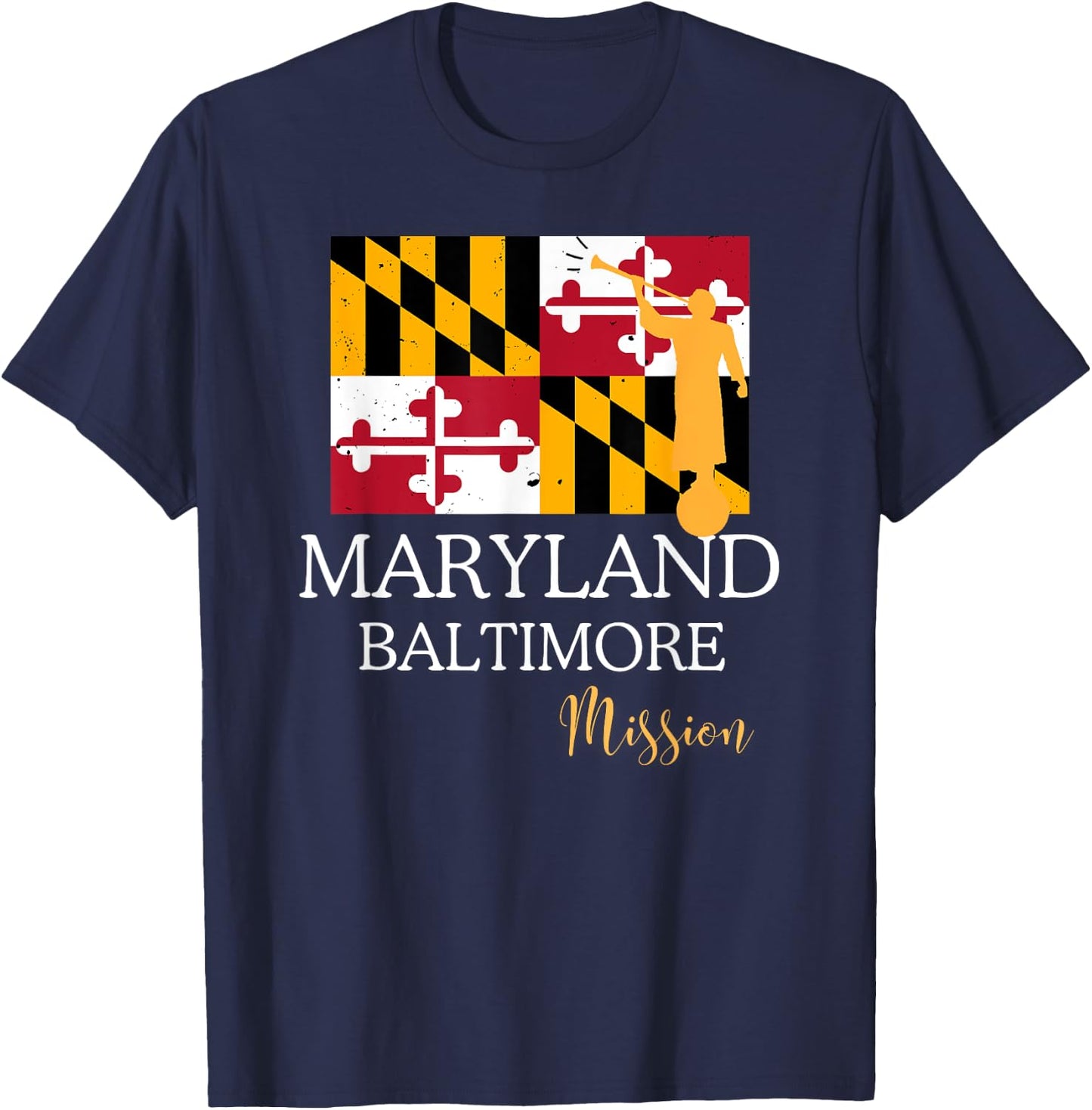 Maryland Baltimore Mormon LDS Mission Missionary T-Shirt - T-Shirt | Navy