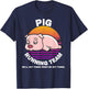 Funny Farm Pig Running Team Shirt Kids Men Women Gift T-Shirt - T-Shirt | Navy