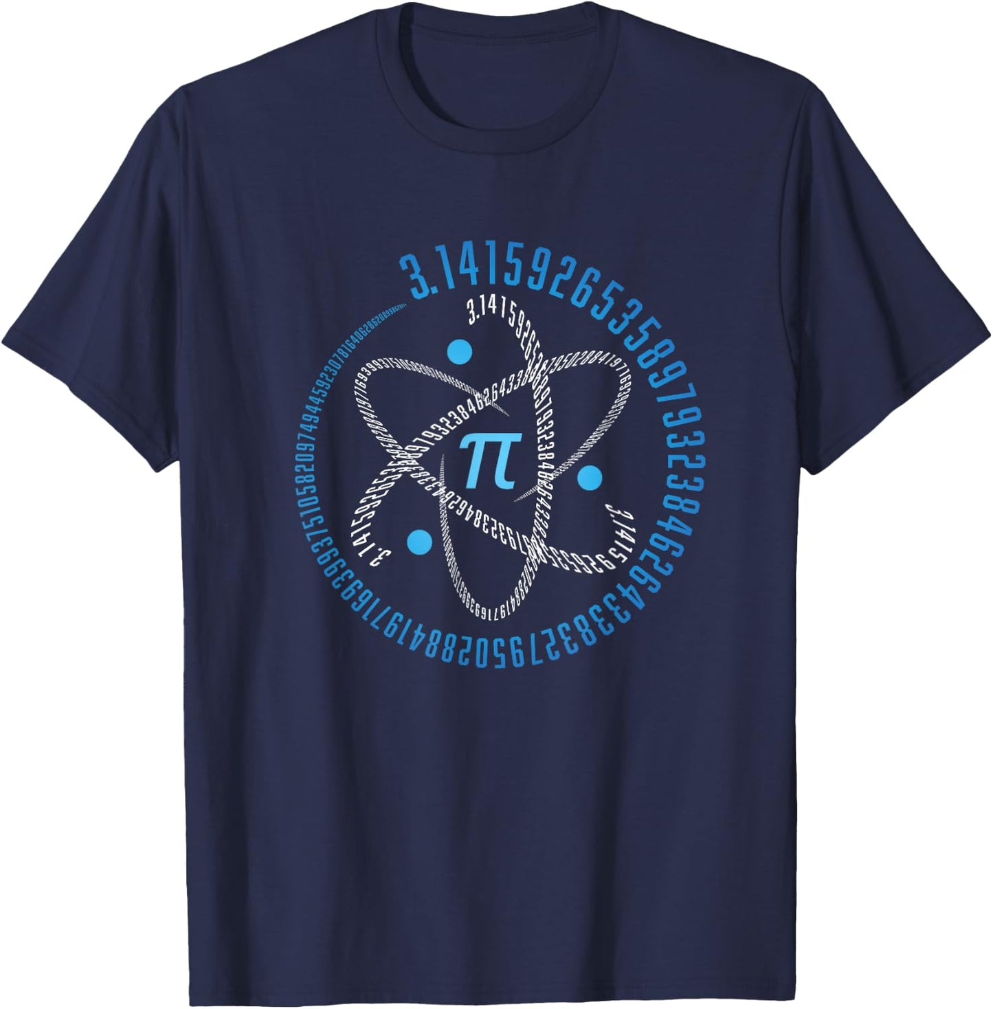 Atom Pi Math Science STEM Gift 3.14 Pi Day T-Shirt - T-Shirt | Navy