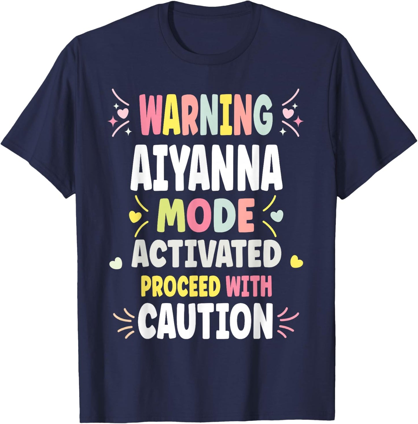 AIYANNA Personalized Women's Gift Custom AIYANNA T-Shirt - T-Shirt | Navy