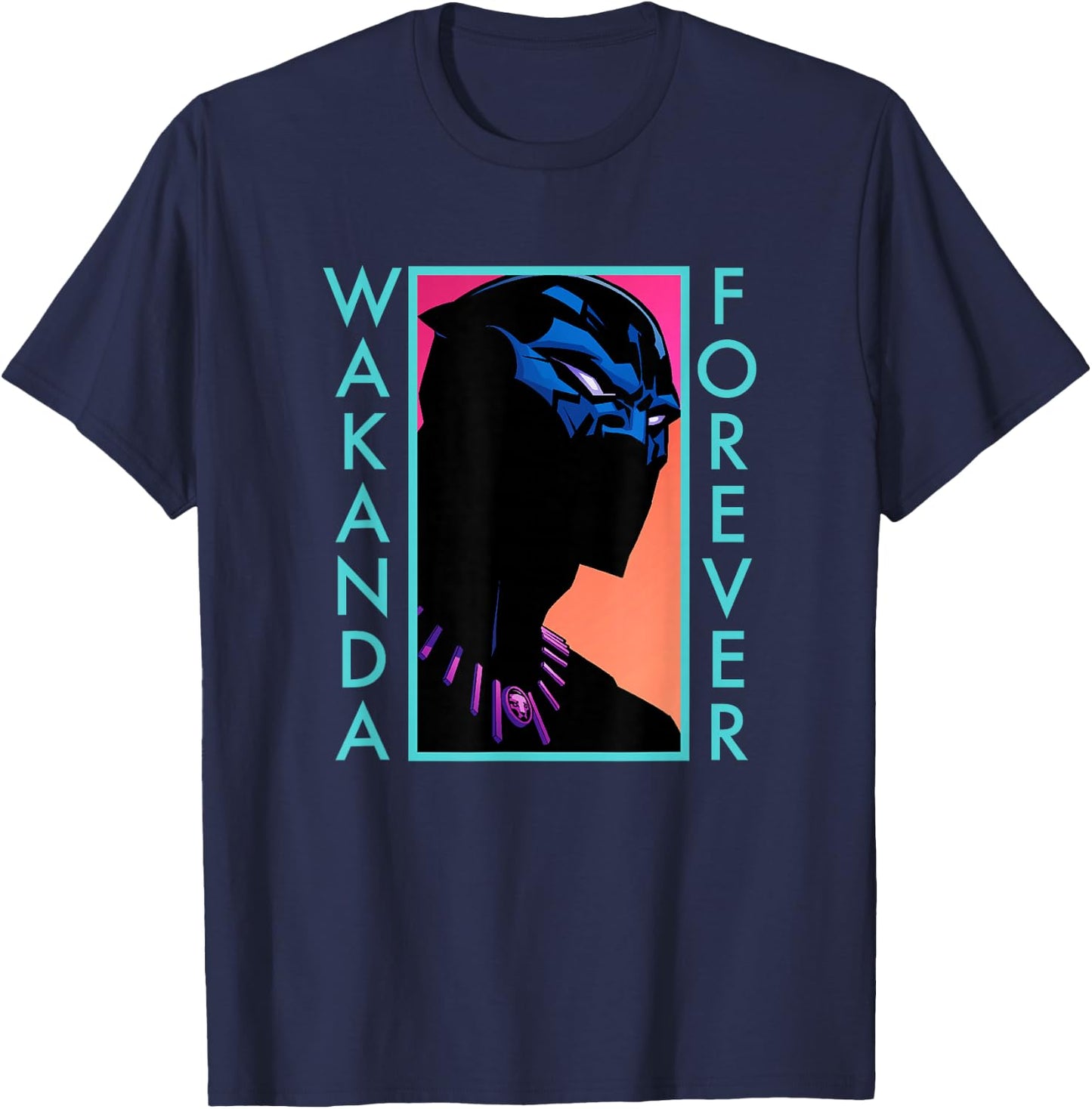 Marvel Comics Retro Classic Wakanda Forever Black Panther T-Shirt - T-Shirt | Navy