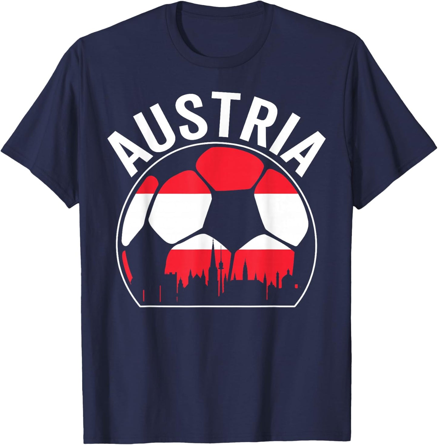 Österreich Fußballmannschaft Spieler Fan Souvenir Galerie T-Shirt - T-Shirt | Navy