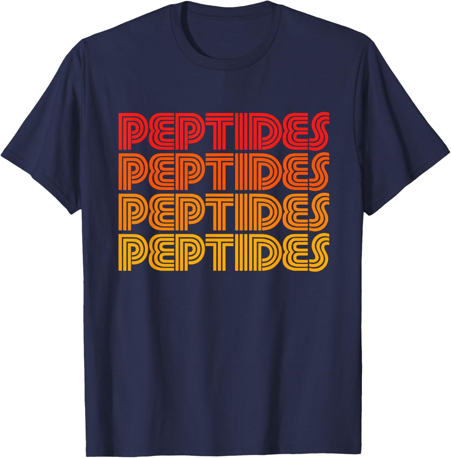 Peptide Heart Funny Cute Skincare Amino Acid Supplement Fan T-Shirt - T-Shirt | Navy