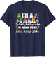 Christmas I'm A Paraprofessional Of Course I'm On Nice List T-Shirt - T-Shirt | Navy