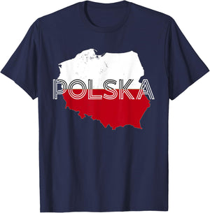 Poland For Gift Poland Poland Warsaw Flag , Black, S T-Shirt - T-Shirt | Navy