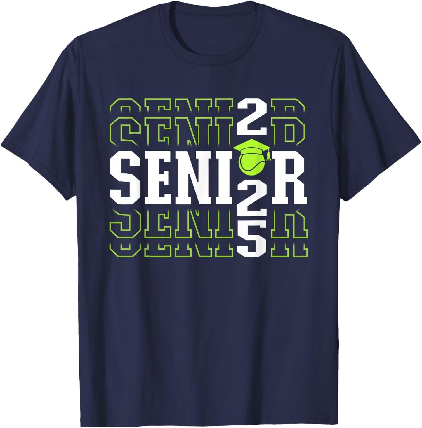 Class of 2025 Tennis Senior T-Shirt - T-Shirt | Navy