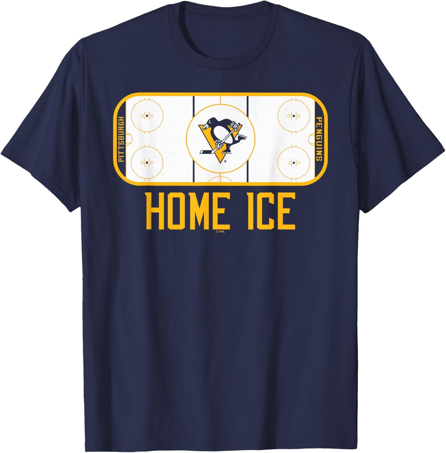 Pittsburgh Penguins Home Ice Black Officially Licensed T-Shirt - T-Shirt | Navy